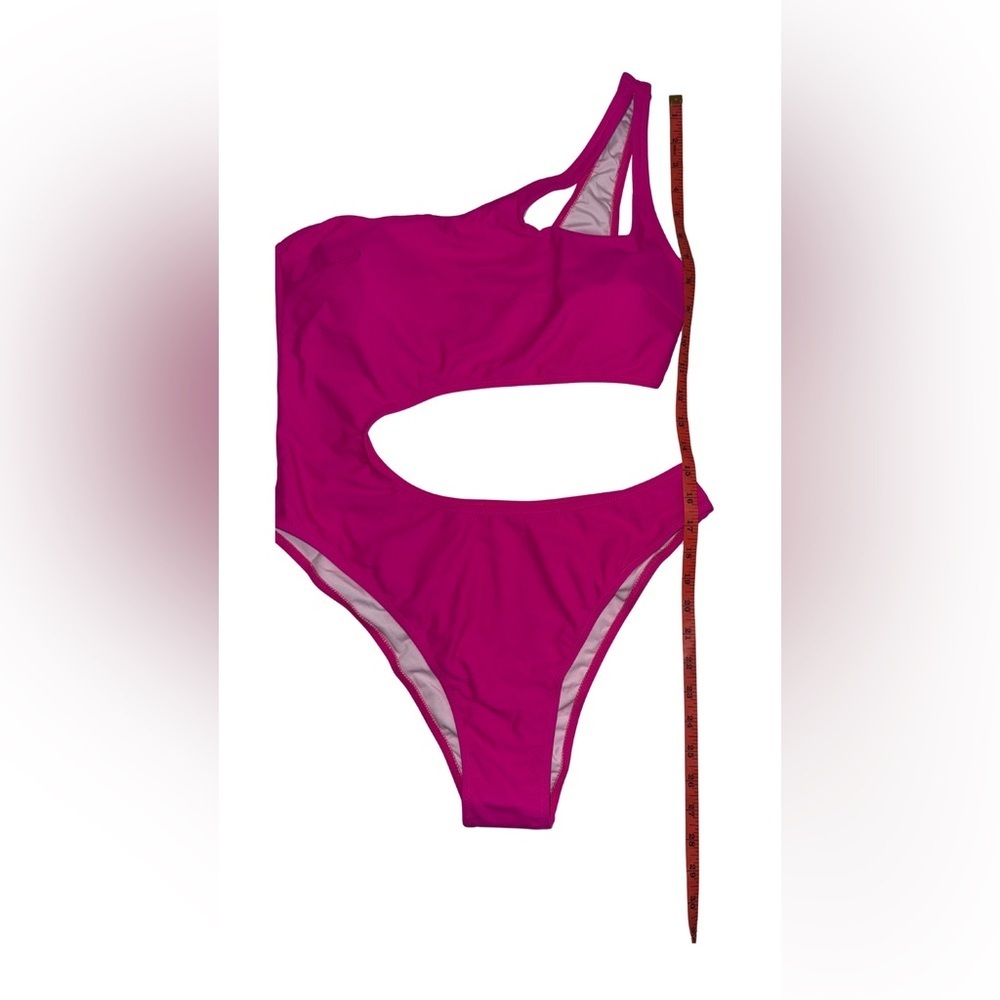 Hilinker Hot Pink Cut-Out One-Piece Swimsuit XL NWT - Picture 2 of 13
